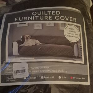 Quilted Furniture Cover in Chocolate